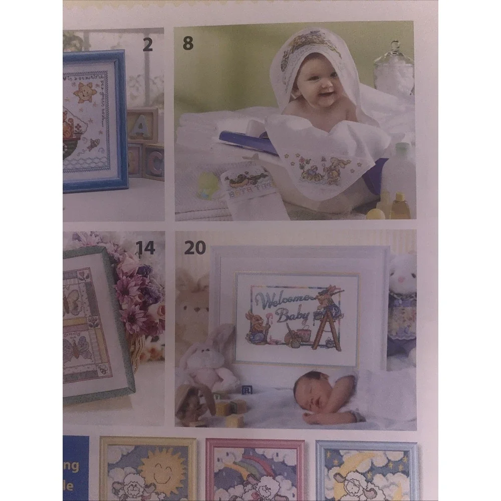 Leisure Arts Oh Baby Counted Cross Stitch Pattern Book Herrschners Nursery Decor